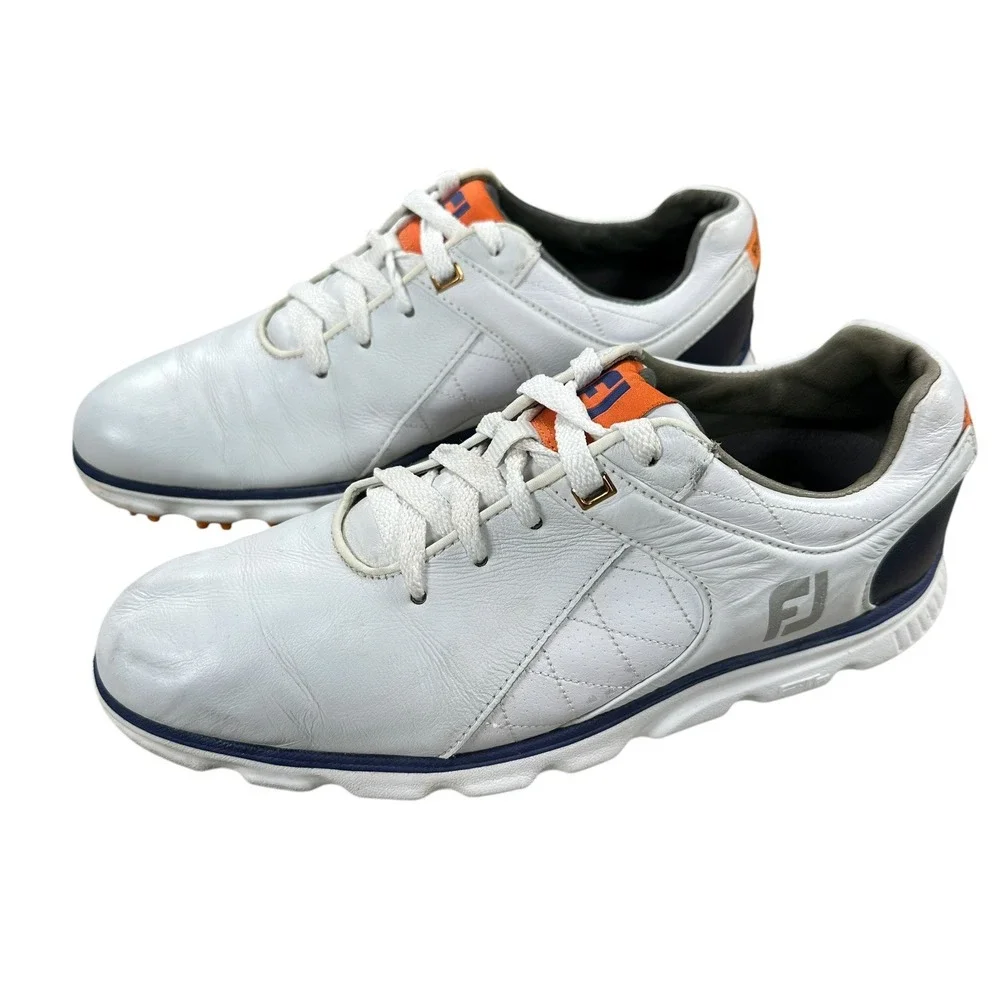 Footjoy Golf Shoes 8.5 M White Leather‎ Pro SL Spikeless Athletic 53533